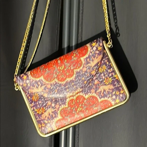 Vintage Robert Bestien purse,Elegant Gold and Red Women's Bag - Picture 2 of 16